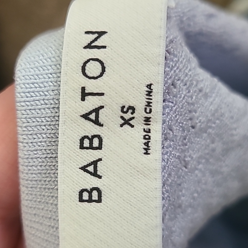 Babaton ARITZIA  Pointelle Sweater tank in Light Blue Size Xs - Picture 4 of 5